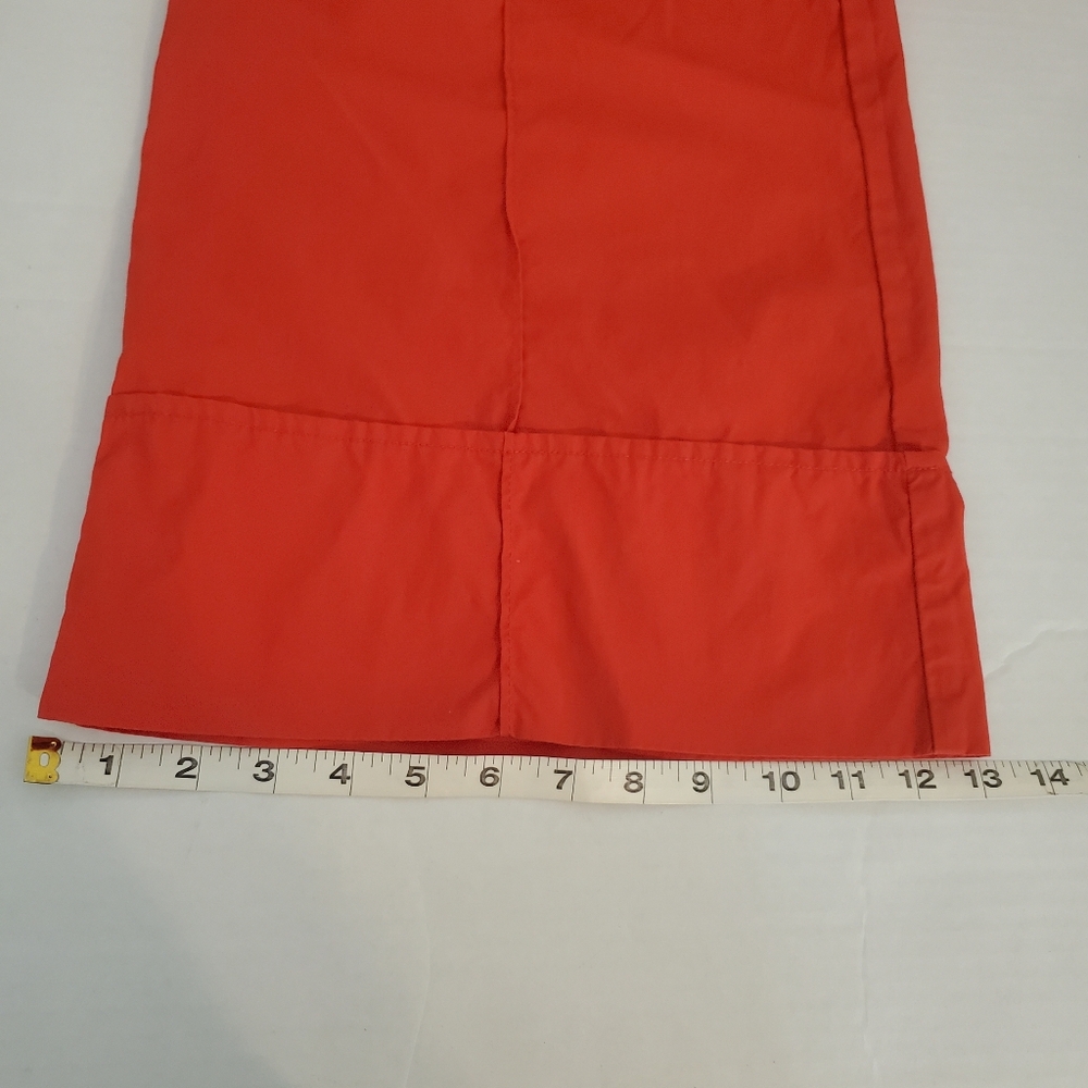 Anthropologie Poplin Wide Leg Red Rouge Flare Cotton Casual Pants Women's Sz 4 - Picture 10 of 10